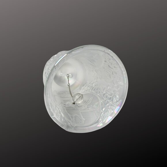 Vintage Fenton Glass Bell w/ Glassblower & Floral Design - Picture 4 of 4